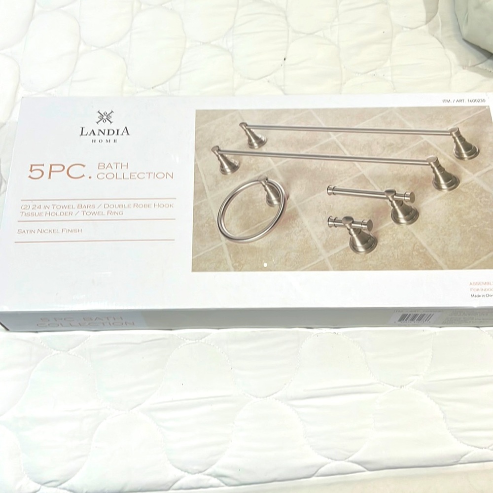 NEW- 5 piece satin nickel